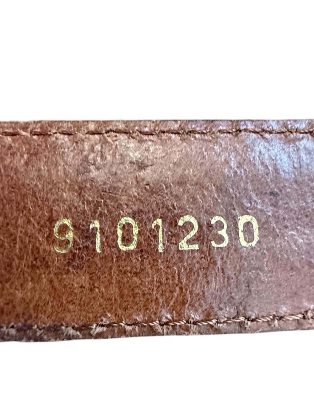 Italian Woven Leather Belt Brown Gold Buckle Made in Italy Unisex Fits 27-31 - Picture 15 of 15